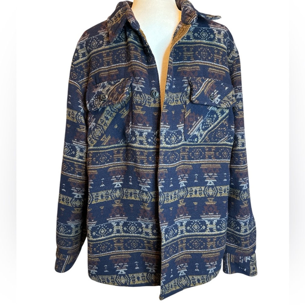 Jacks New York Aztec Wool blend shirt jacket